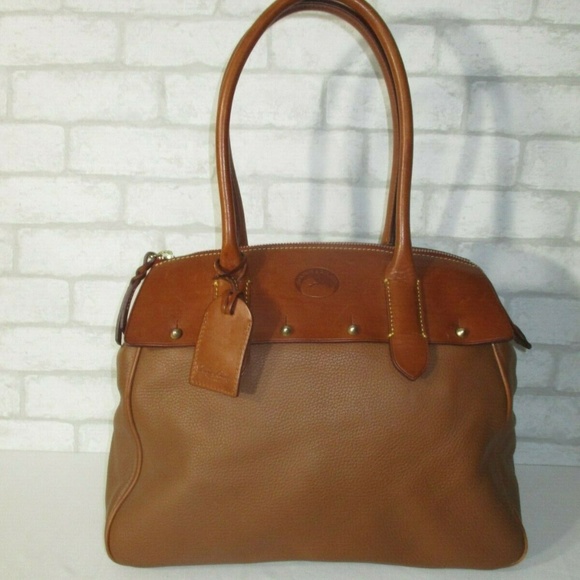 Dooney & Bourke Handbags - Dooney & Bourke Wilson Brown Leather Large Satchel